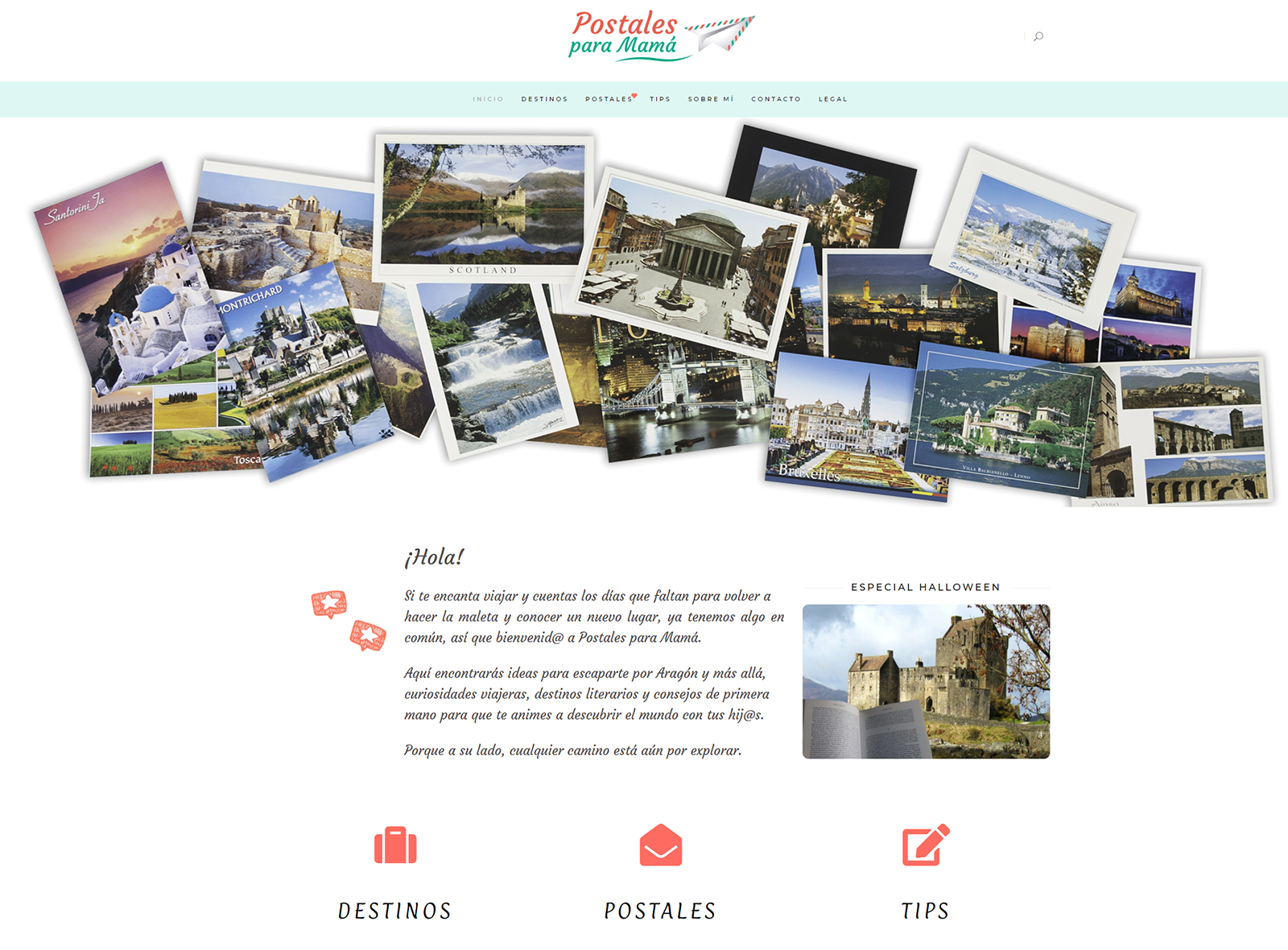 Web Postales para mamá