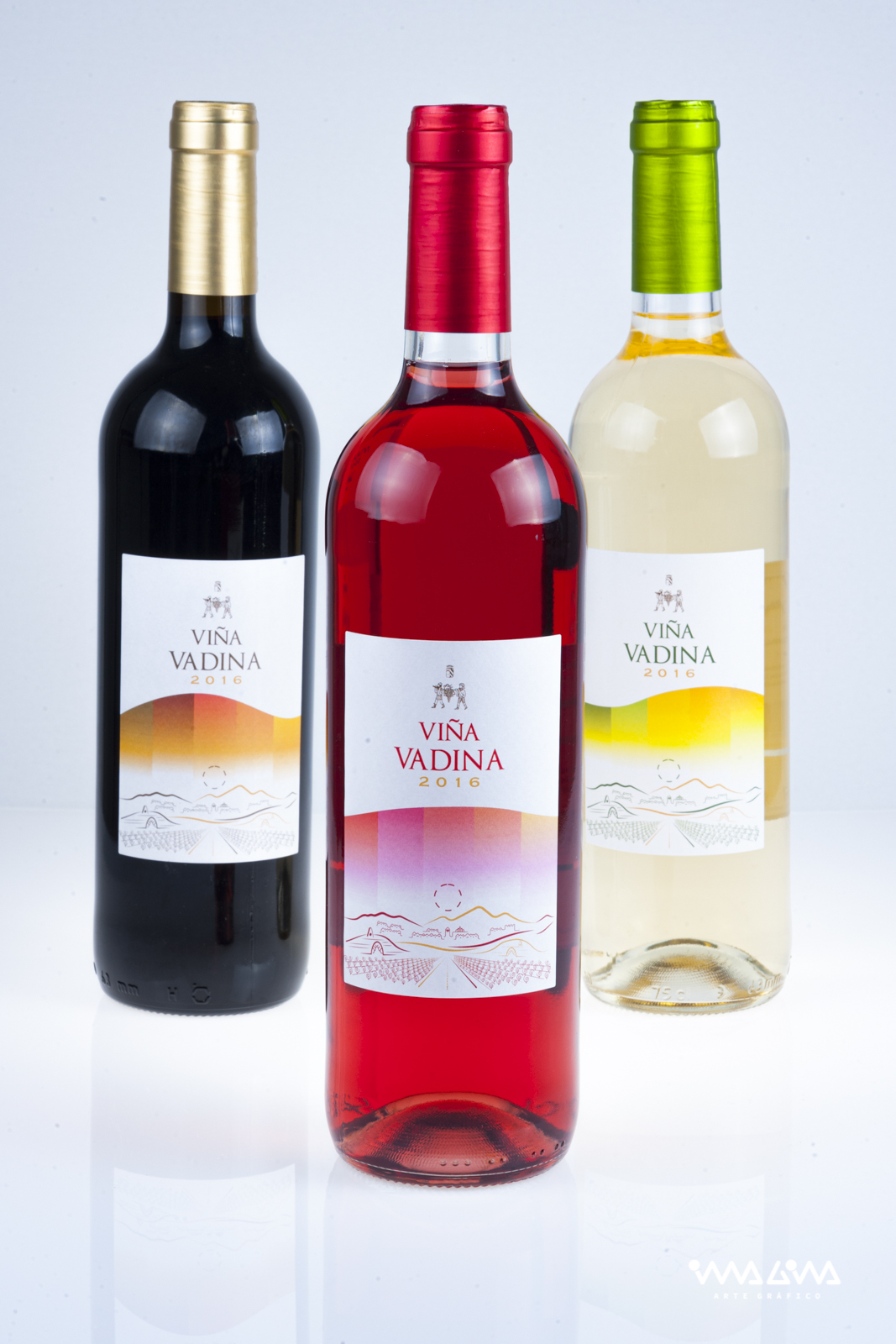 Diseño etiquetas de vino Viña Vadina Imagina Arte Gráfico