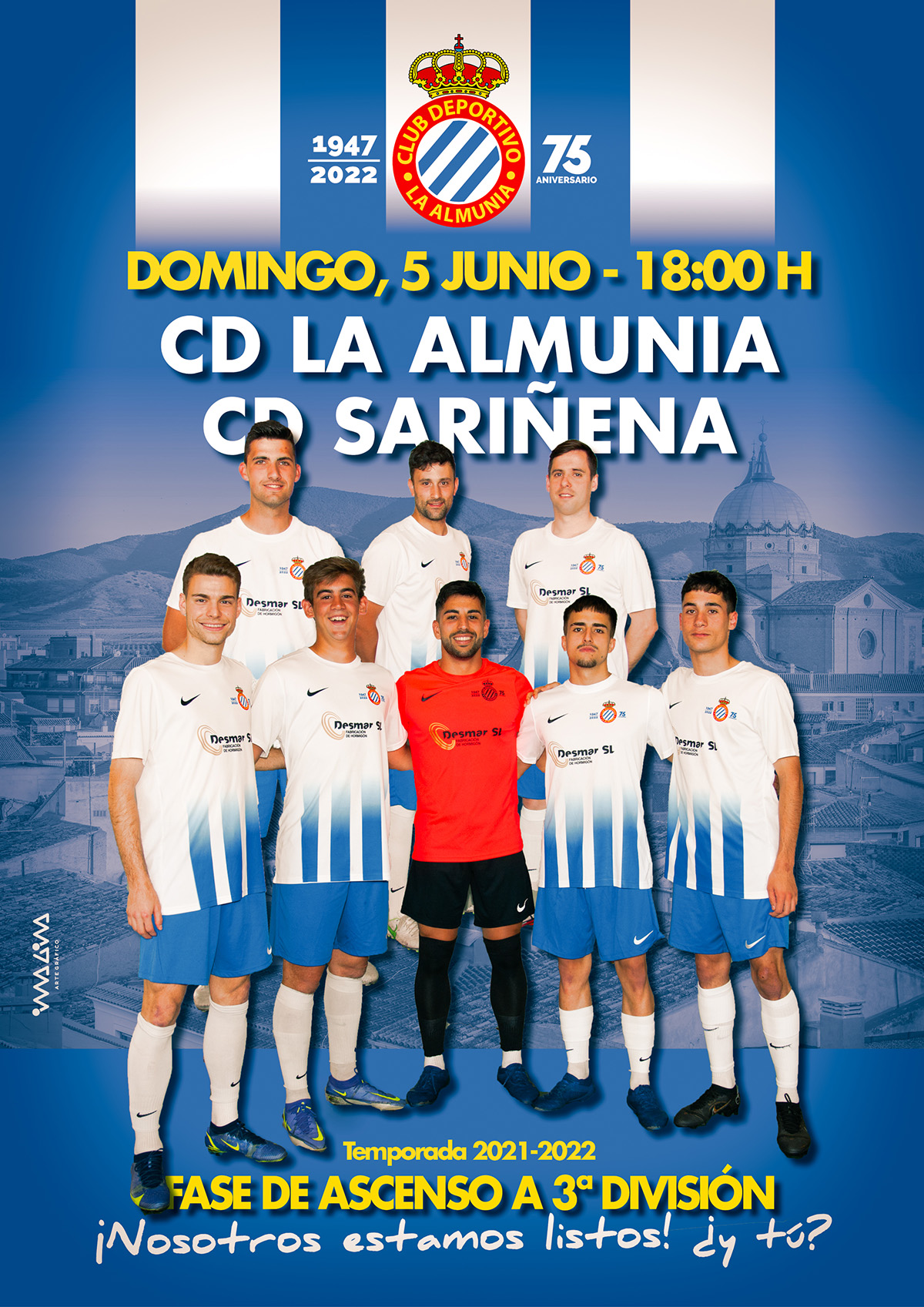 Cartel promocional fase ascenso CD La Almunia