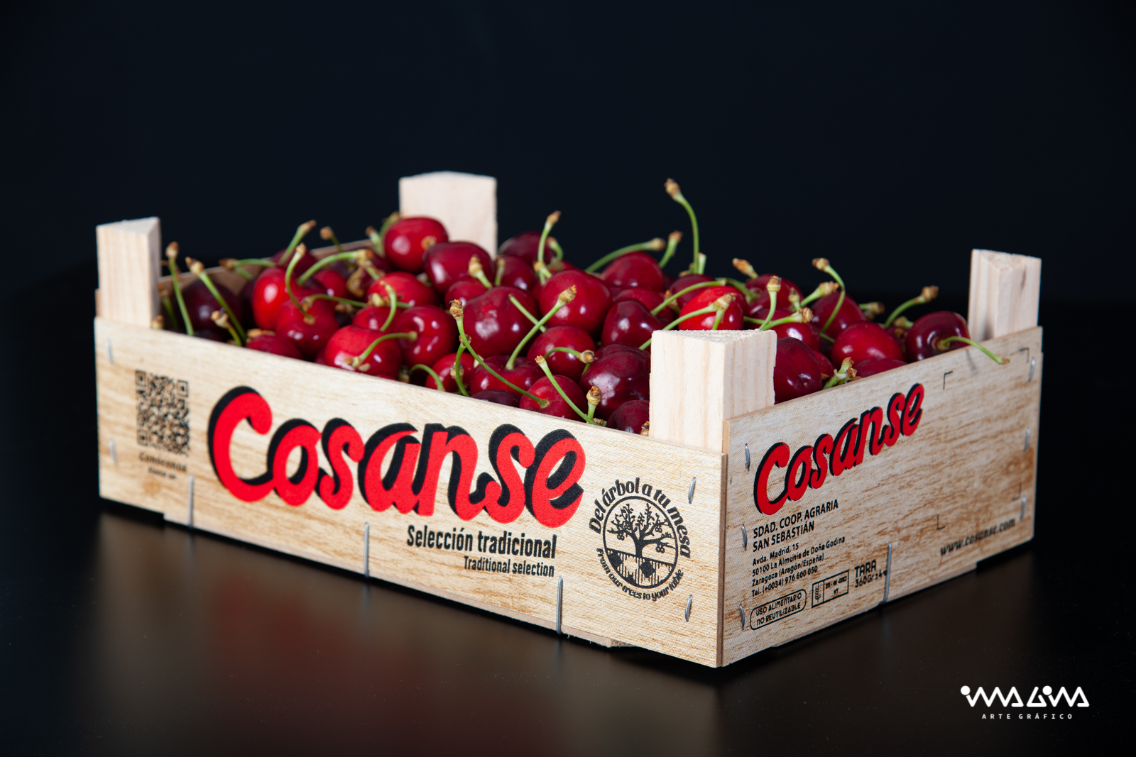 Diseño de Caja de Cerezas Cosanse - Imagina Arte Gráfico
