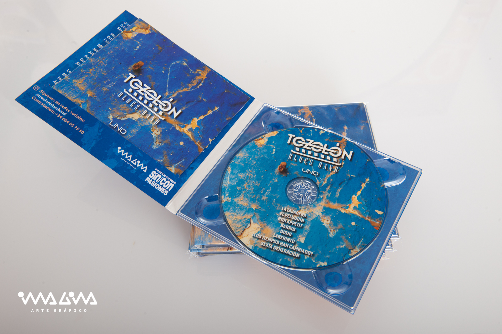 Diseño álbum Tozolón Blues Band - Imagina Arte Gráfico