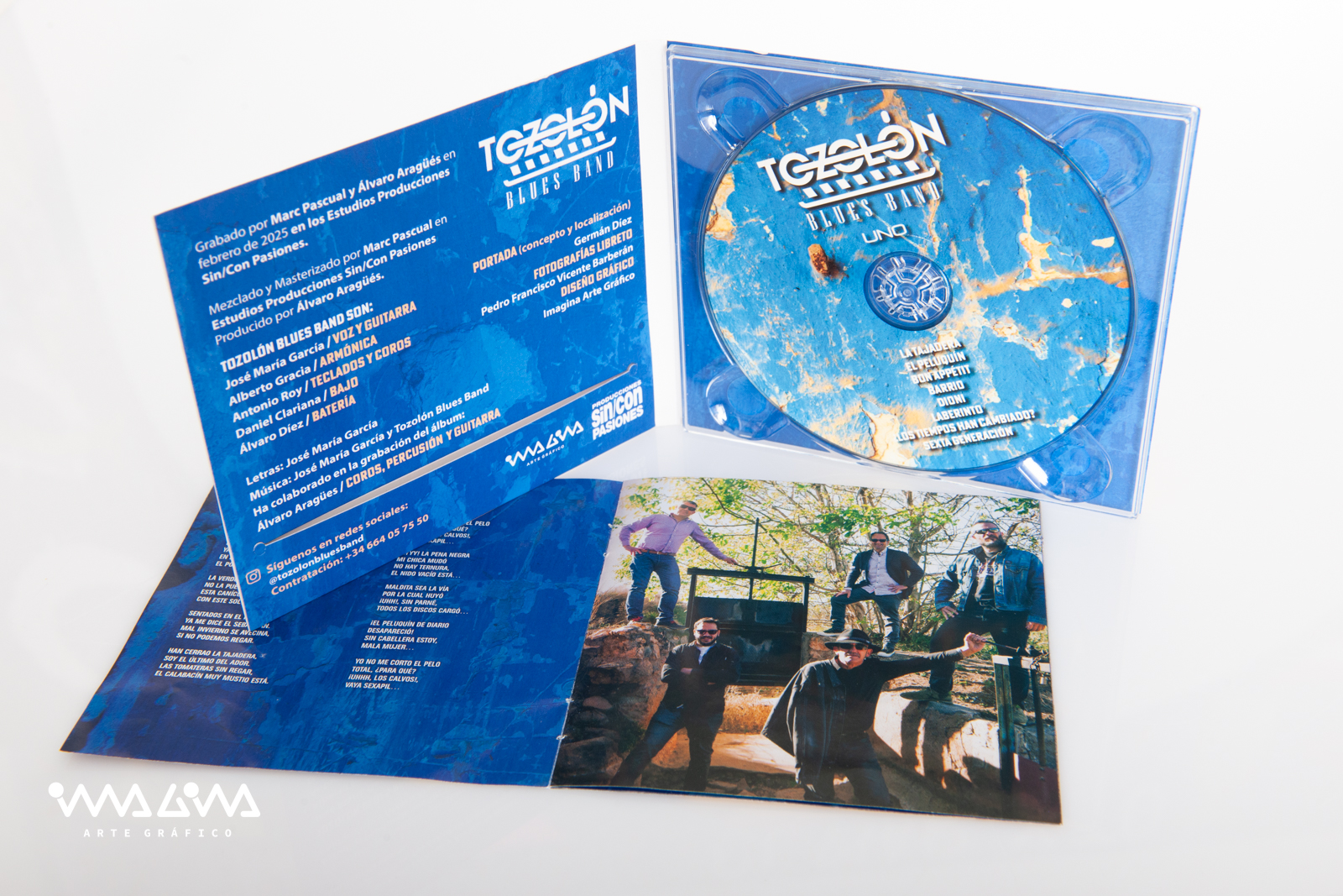 Diseño álbum Tozolón Blues Band - Imagina Arte Gráfico