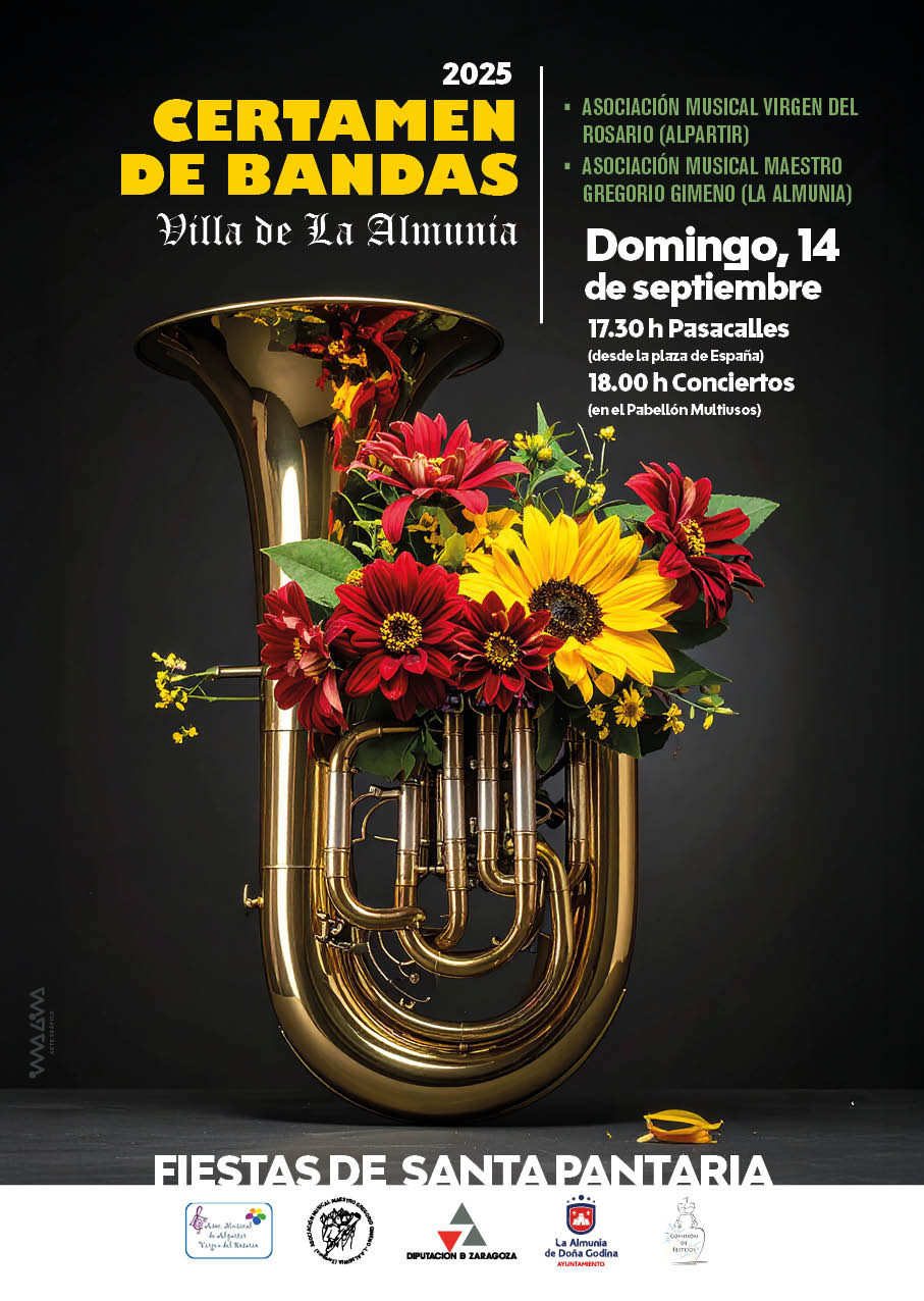 Cartel Certamen de Bandas Villa de La Almunia 2025