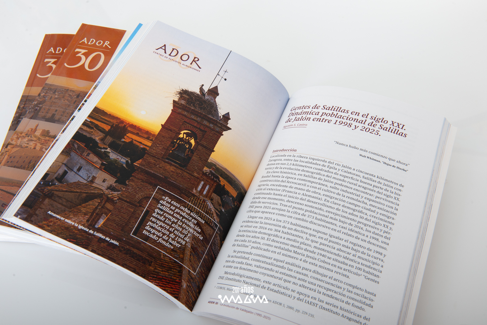 Ador 30 - La evolución de Valdejalón (1995-2025) Diseño Editorial Imagina Arte Gráfico